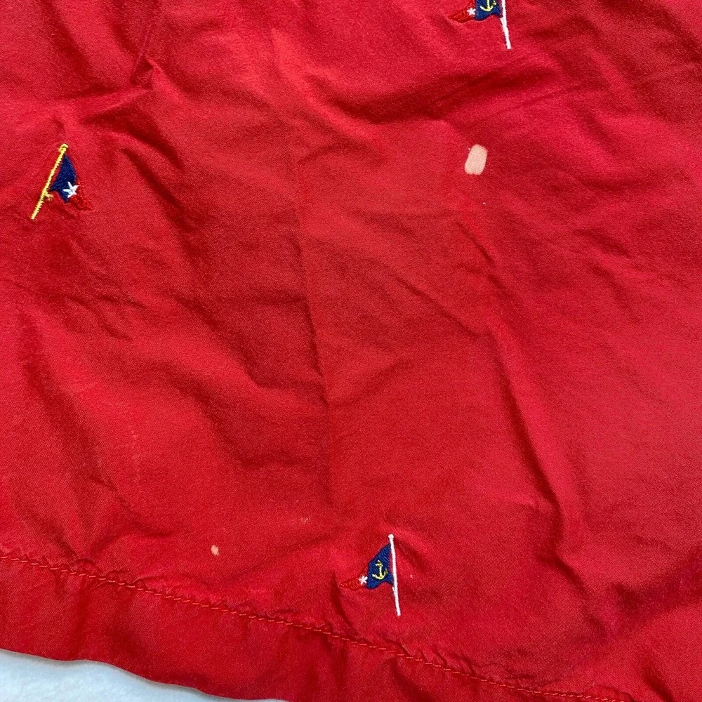 VINTAGE Polo Ralph Lauren Board Shorts Mens XL Red Flag Boat Drawstring